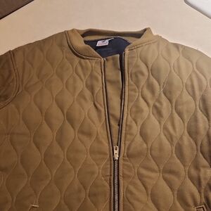 LG Quilted Brown Bomber Jacket